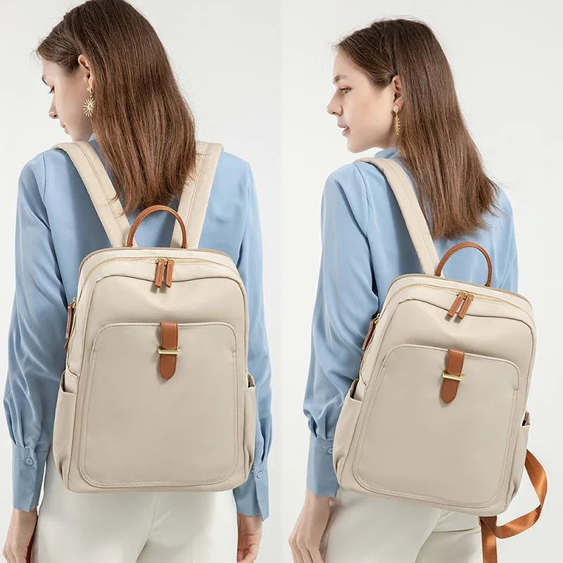 Sac À Dos En Nylon Avec Poche Frontale Pour Ordinateur