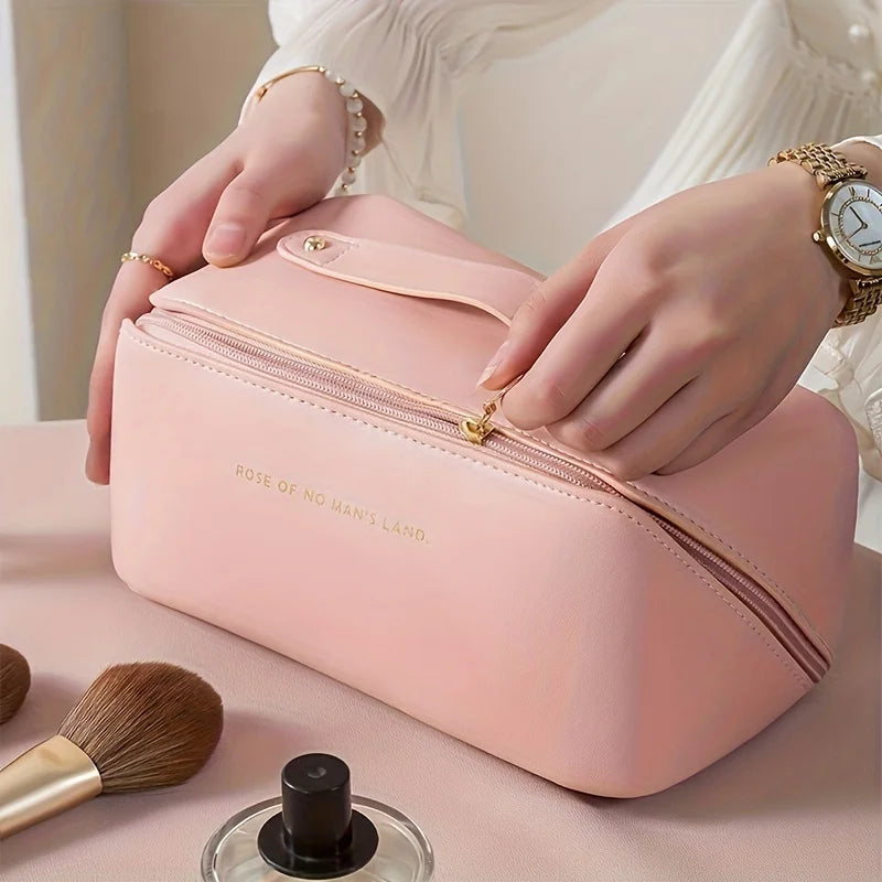 Trousse De Toilette Pour Femme Compartimentée Beige