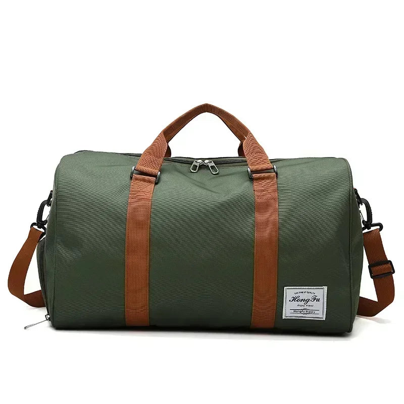Sac polochon de sport en nylon avec poche à chaussures