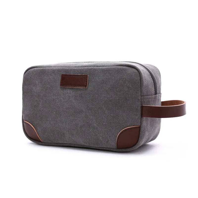 Trousse De Toilette De Voyage Homme En Toile Avec Poche