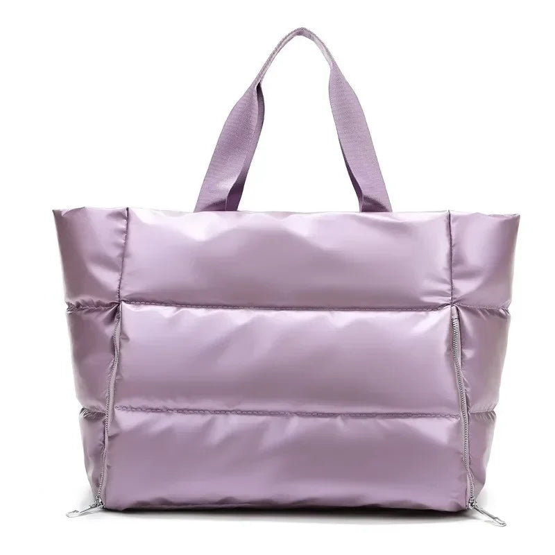 Sac de sport femme imperméable rose lilas avec compartiment humide et sec