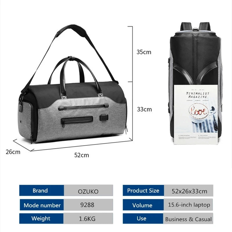 Sac De Sport Imperméable Housse À Costume Intégrée