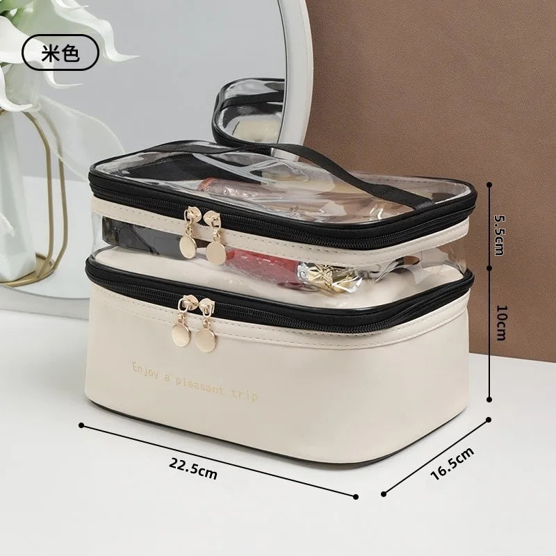 Trousse De Toilette Double Compartiment Transparent