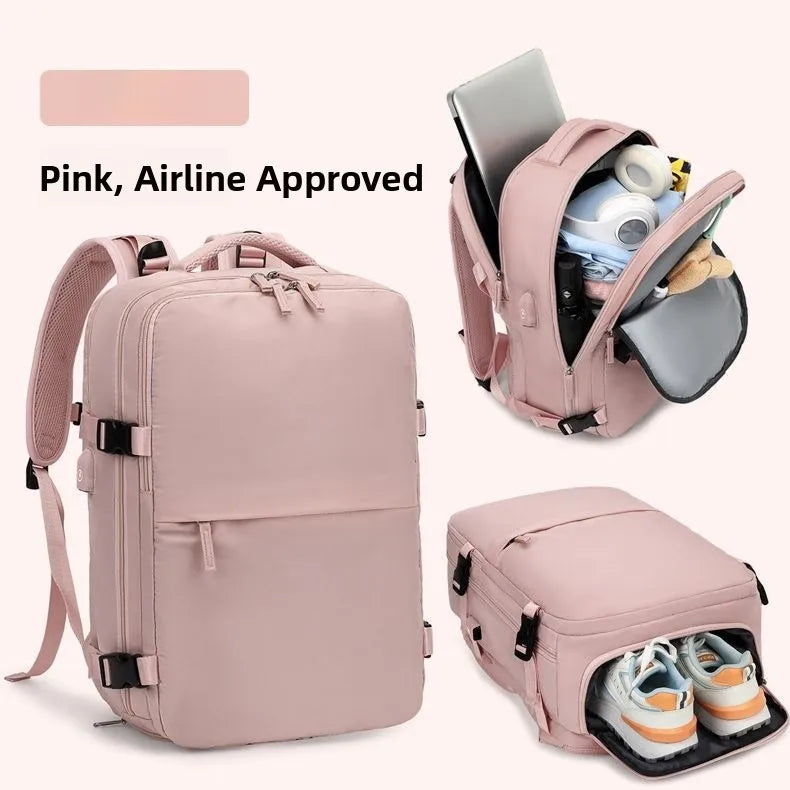 Sac À Dos De Voyage Avec Port USB Imperméable En Tissu