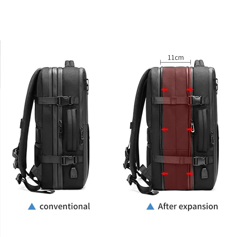 Sac À Dos Extensible Noir Pour Ordinateur Portable