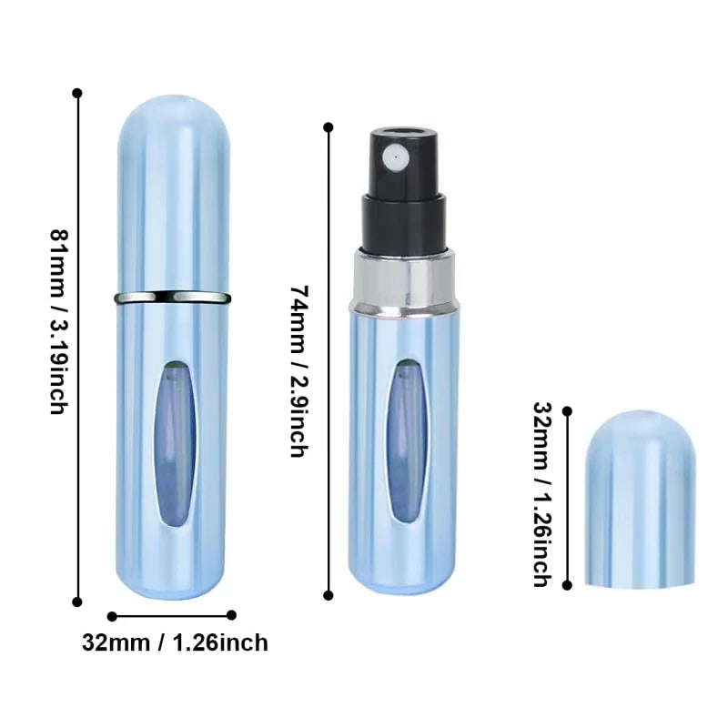 Atomiseur de parfum rechargeable 5 ml avec fenêtre ovale