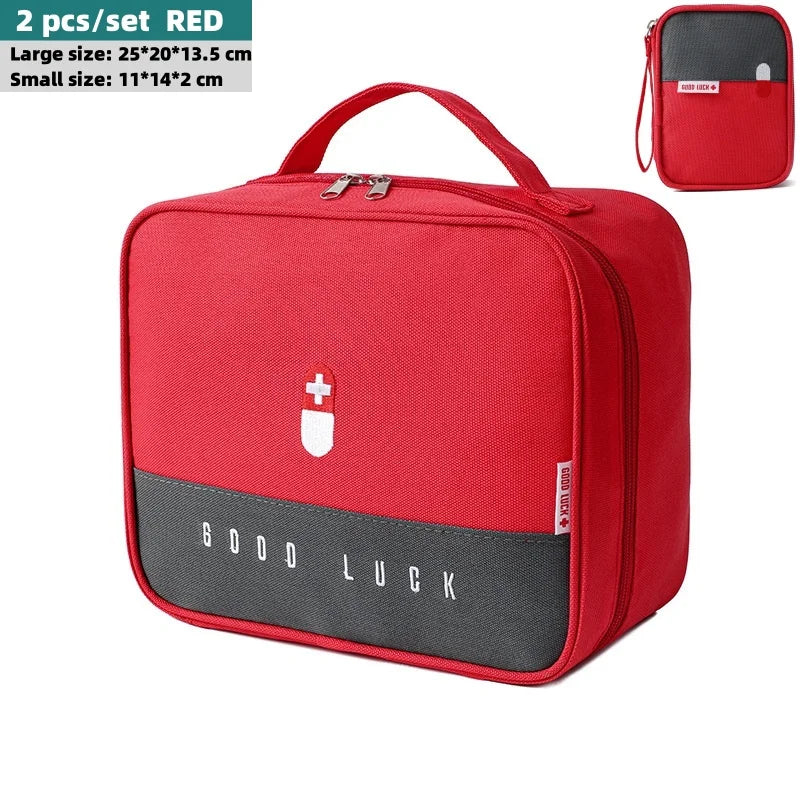 Trousse de premiers secours en polyester Oxford avec poignée et poche avant
