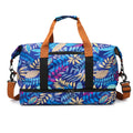Sac polochon femme en tissu Oxford à motif floral avec compartiment inférieur zippé