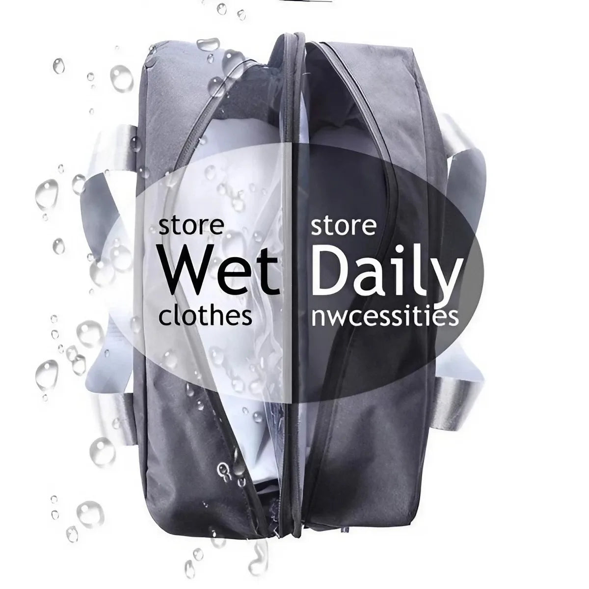 sac de voyage imperméable en tissu Oxford à séparation humide et sèche