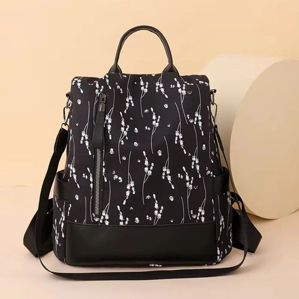 Sac À Dos Toutes Saisons Imprimé Floral En Tissu Oxford