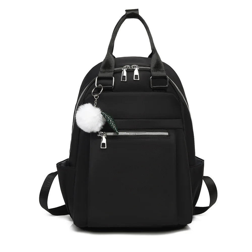 Sac À Dos 20-35 L Avec Poche Avant Zippée Tissu Oxford