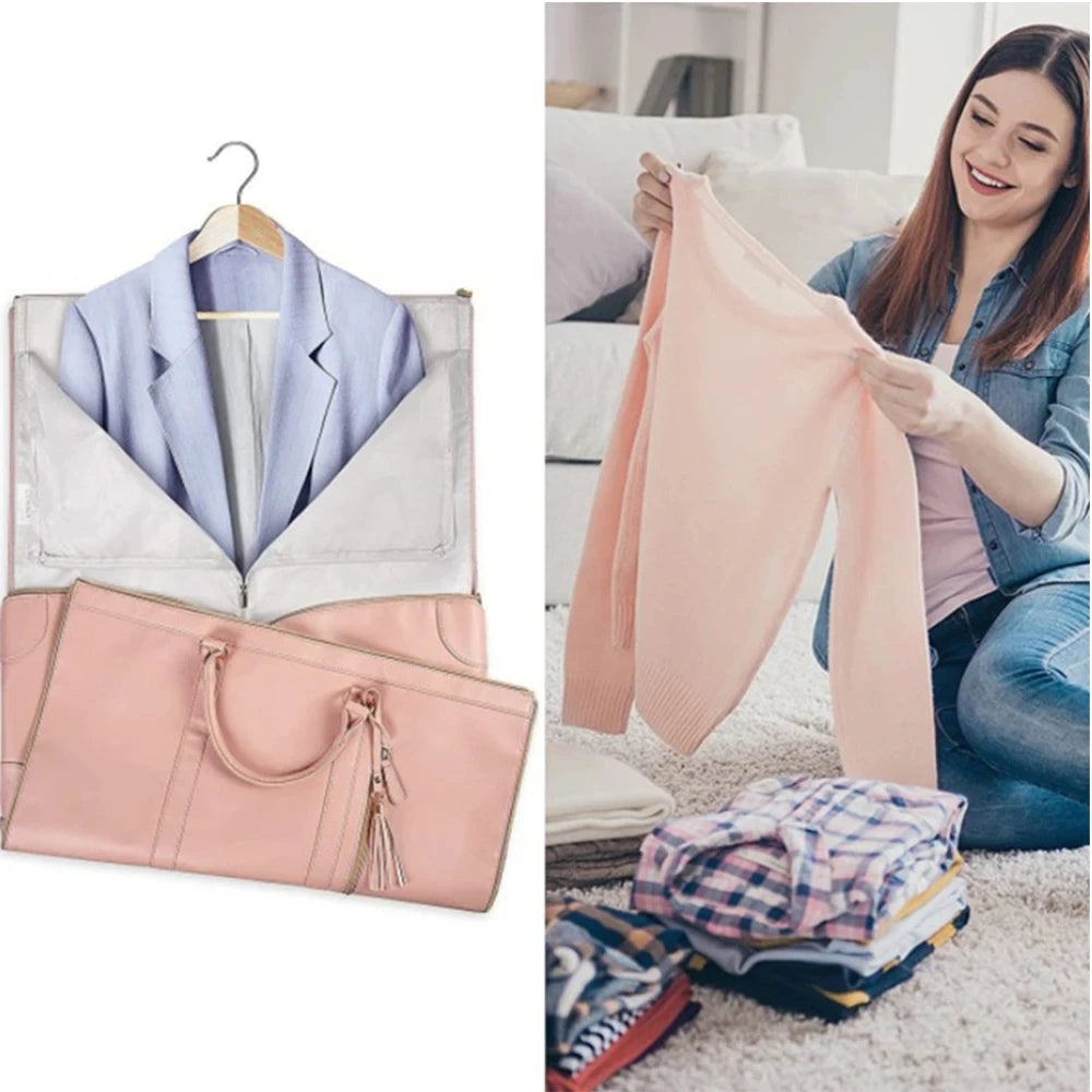 Sac polochon porte-vêtements pliable imperméable en PU pour voyage