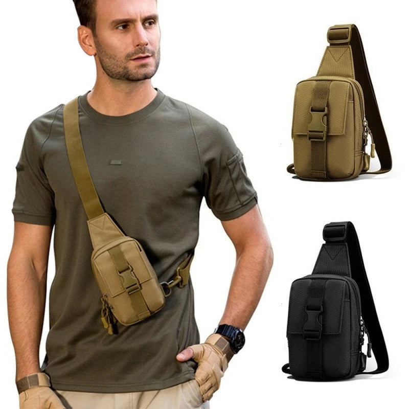 Sac poitrine EDC unisexe Oxford 800D imperméable à poches zippées
