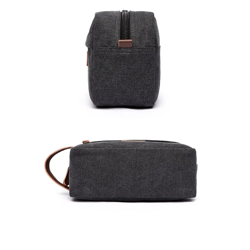 Trousse De Toilette De Voyage Homme En Toile Avec Poche
