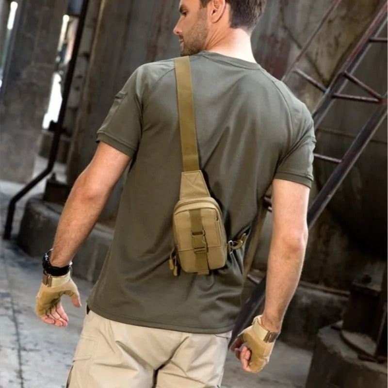 Sac poitrine EDC unisexe Oxford 800D imperméable à poches zippées