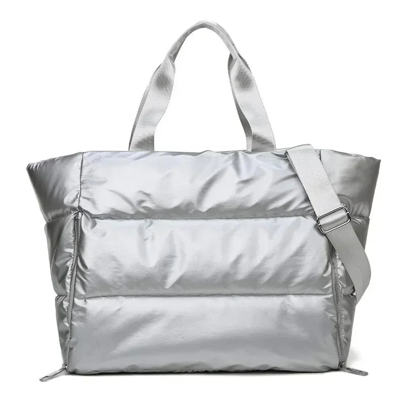 Sac de sport femme imperméable rose lilas avec compartiment humide et sec