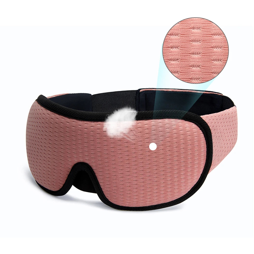 Masque de sommeil 3D occultant noir à bande réglable