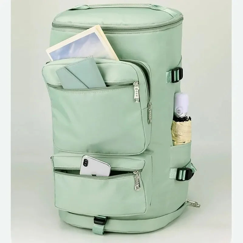 Sac À Dos Sport Homme Vert Menthe Poches Frontales Zippées