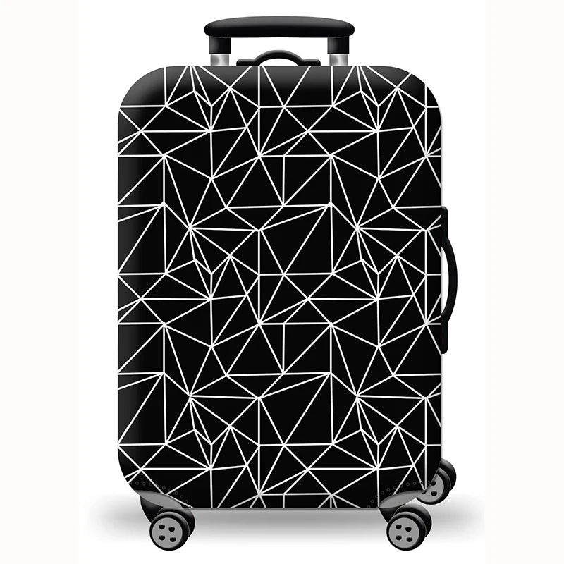 Housse de valise extensible imprimé voyage 18 à 32 pouces