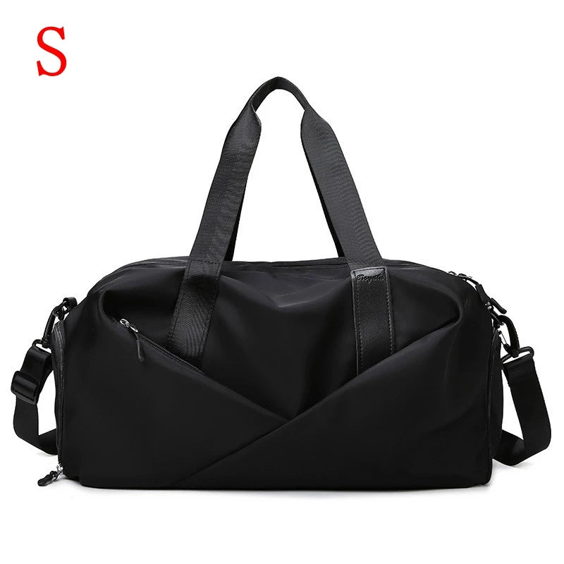 Sac de sport femme vert menthe en nylon, compartiment sec et humide