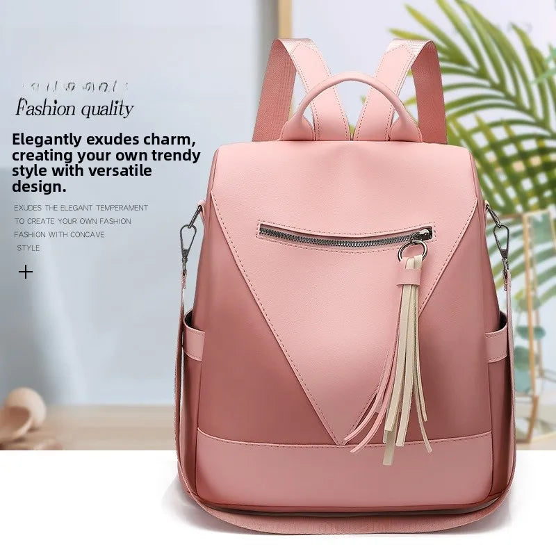 Sac À Dos Femme Ville Rose En Nylon