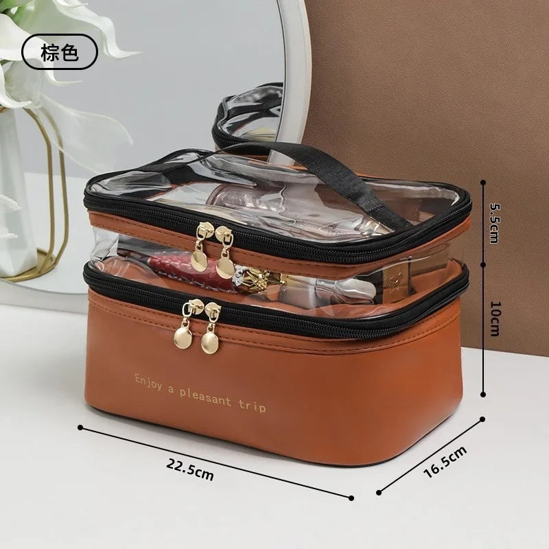 Trousse De Toilette Double Compartiment Transparent