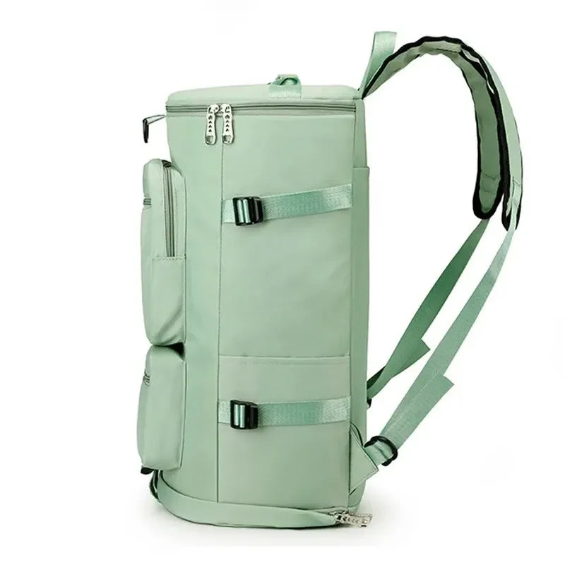 Sac À Dos Sport Homme Vert Menthe Poches Frontales Zippées