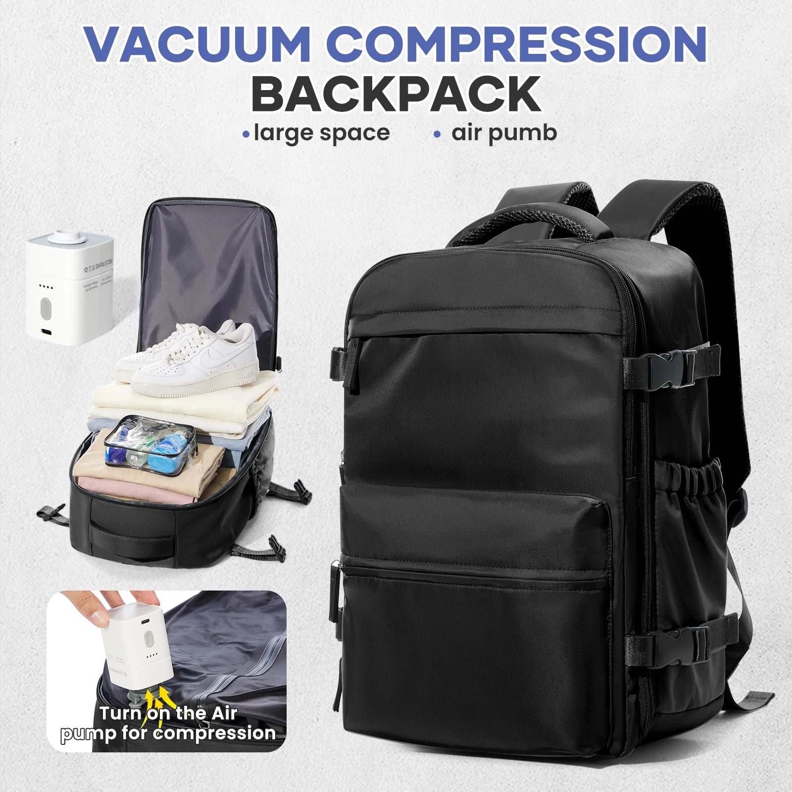 Sac À Dos De Voyage Compression Sous Vide Compartiment