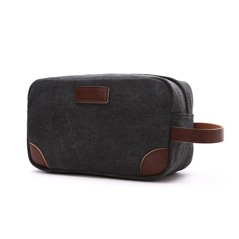 Trousse De Toilette De Voyage Homme En Toile Avec Poche