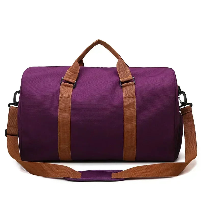 Sac polochon de sport en nylon avec poche à chaussures