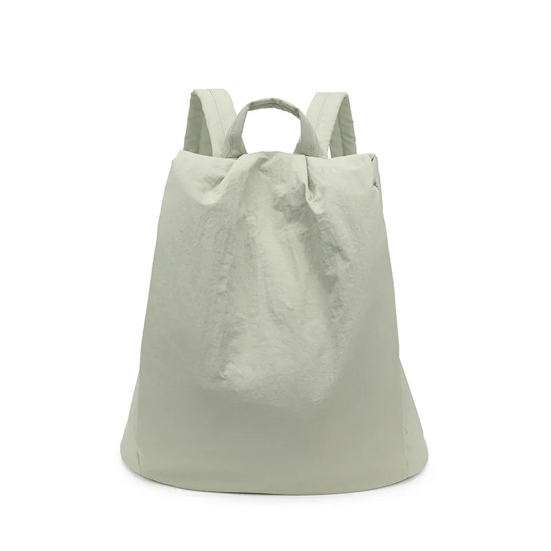 Sac À Dos Acétate Beige Avec Poche Latérale