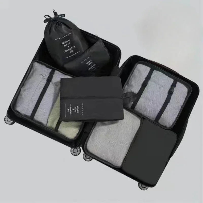 Pochette Voyage Ensemble De 7 Pièces Noir