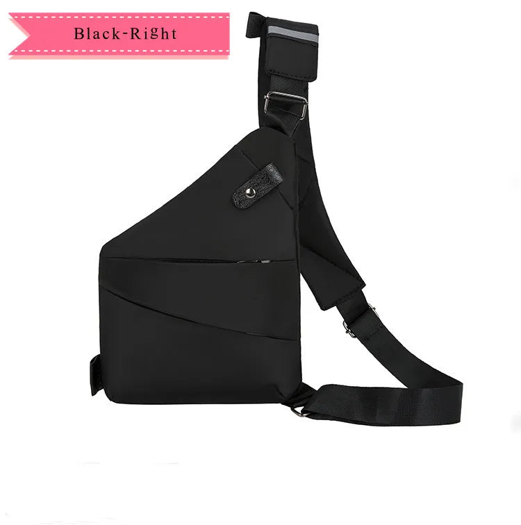 Sac poitrine homme imperméable en tissu Oxford à bandoulière croisée