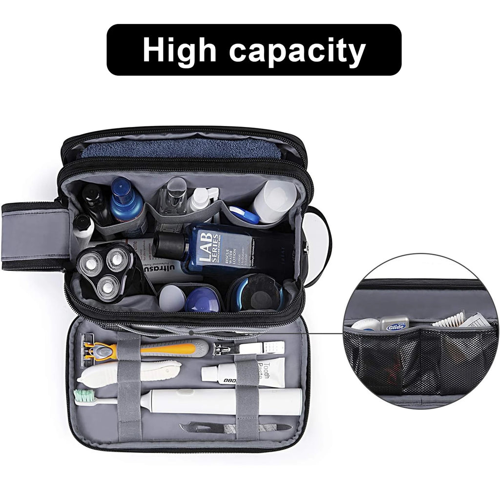 Grande Trousse De Toilette Homme Résistant À L'Eau Double