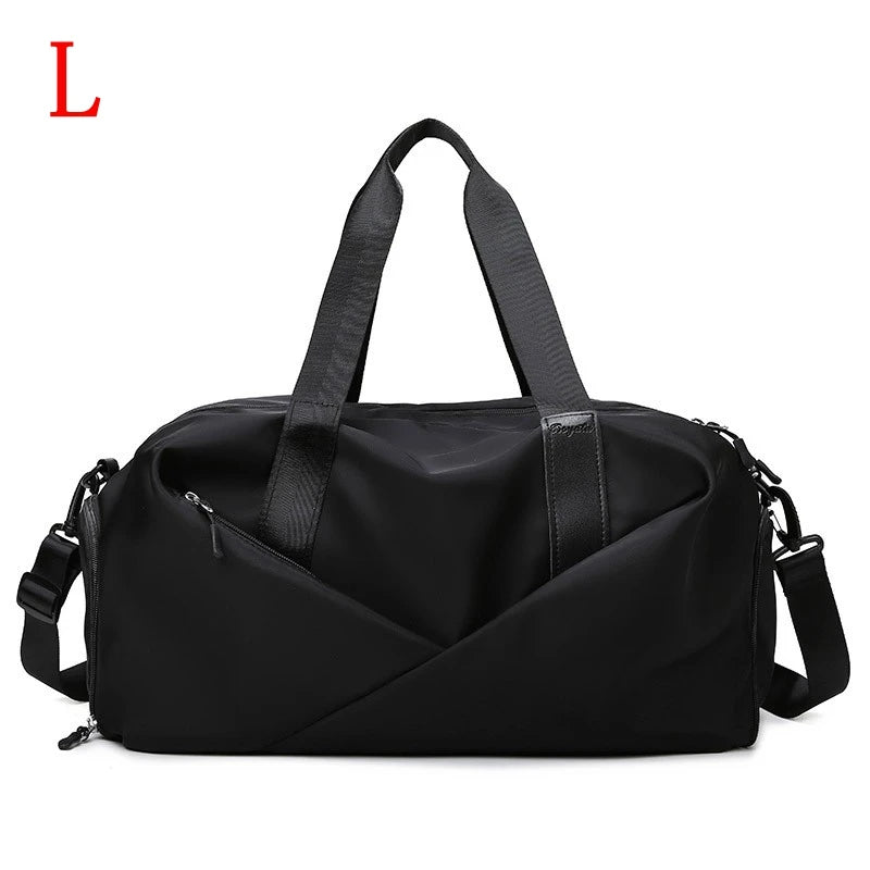 Sac de sport femme vert menthe en nylon, compartiment sec et humide