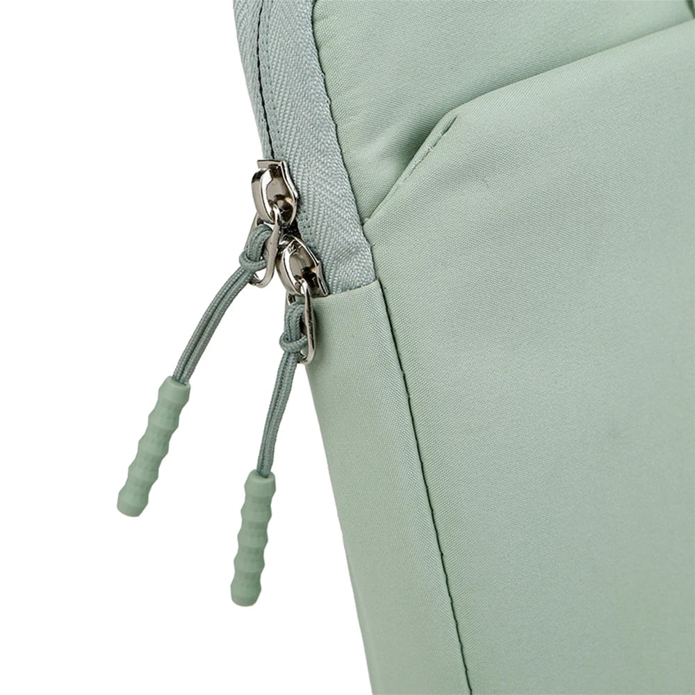 Housse pour ordinateur portable vert menthe en nylon résistante à l’eau, 13 à 16 pouces