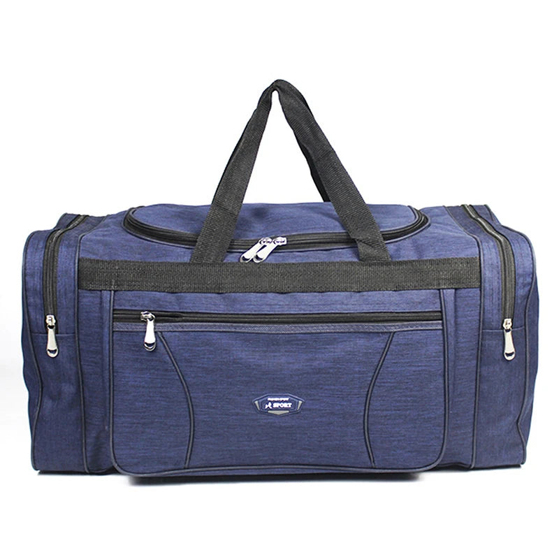 Sac polochon homme imperméable en tissu Oxford gris grande capacité