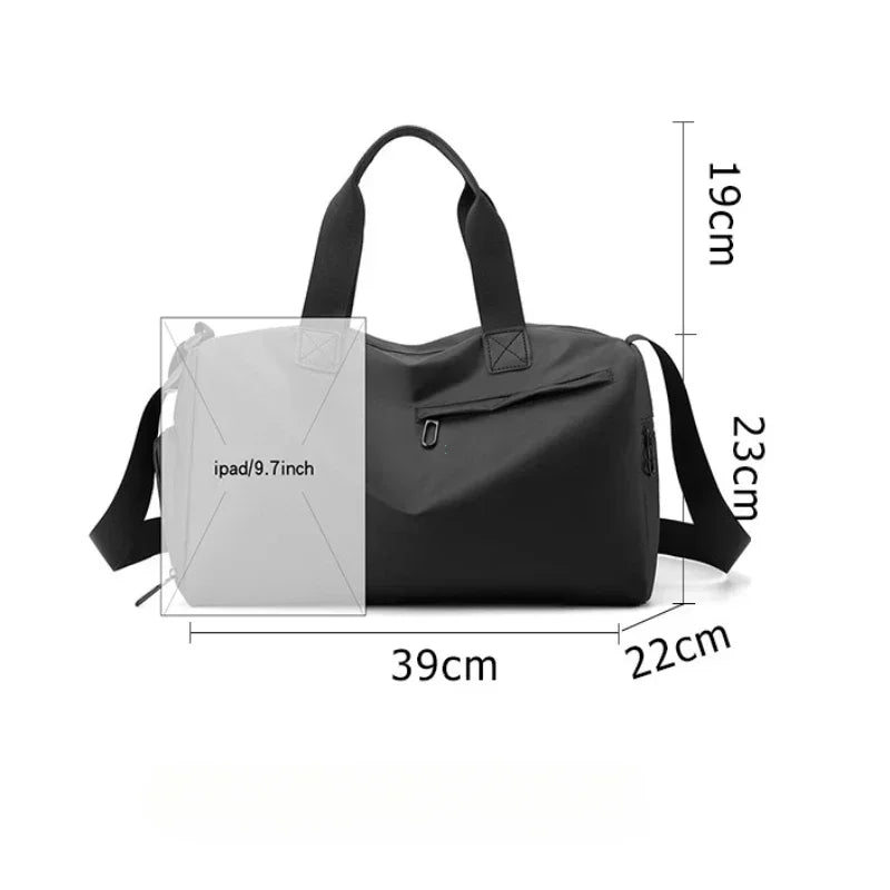 Sac de sport noir imperméable avec séparation sec et humide