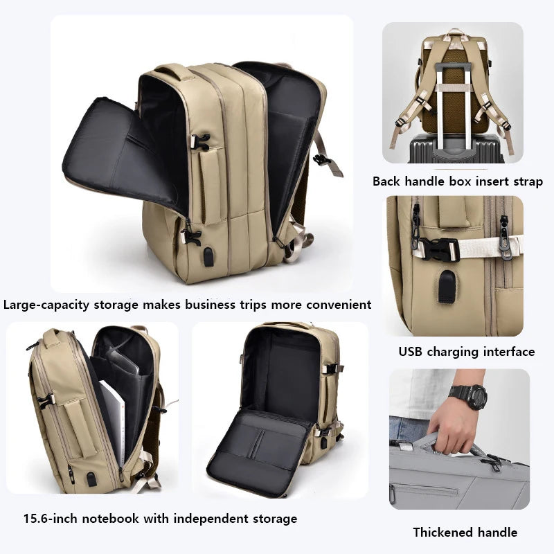 Sac À Dos Travail Homme Extensible Port USB Externe