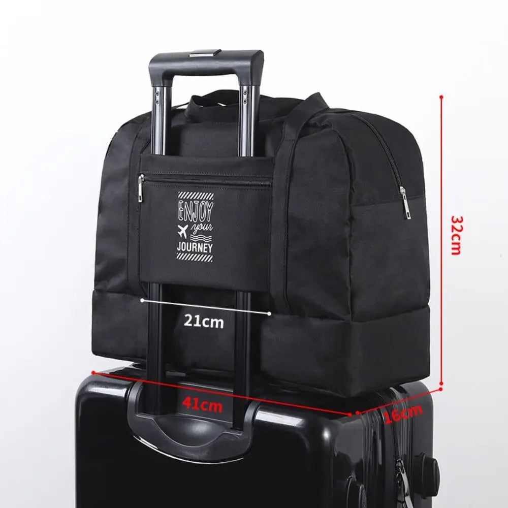 Sac de voyage femme gris en Oxford à compartiment humide et sec