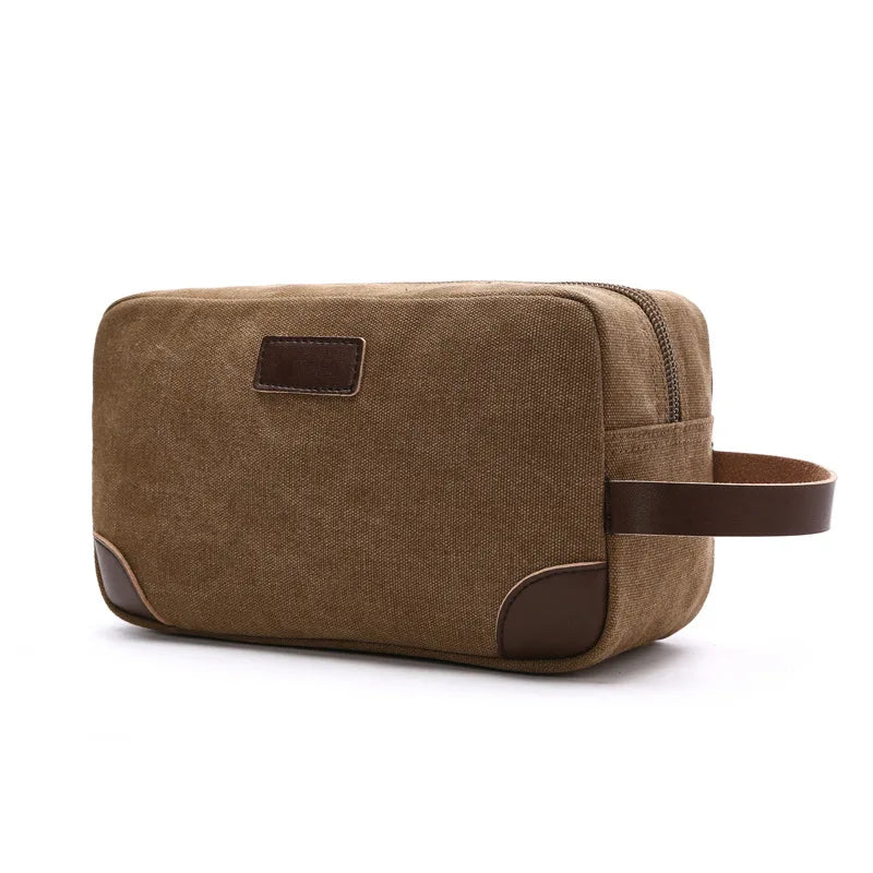 Trousse De Toilette De Voyage Homme En Toile Avec Poche