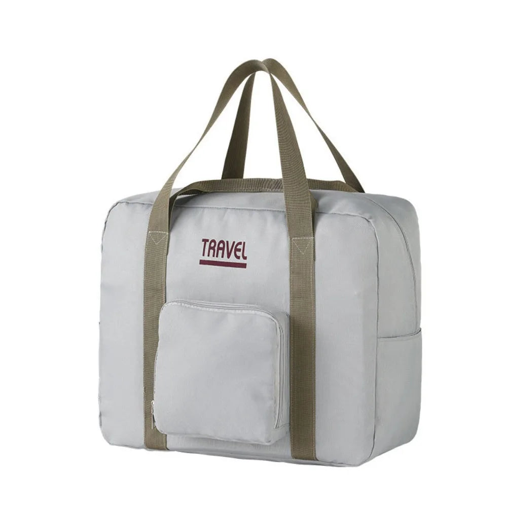 Sac de voyage beige imperméable en tissu Oxford cationique 45 × 35 × 19 cm