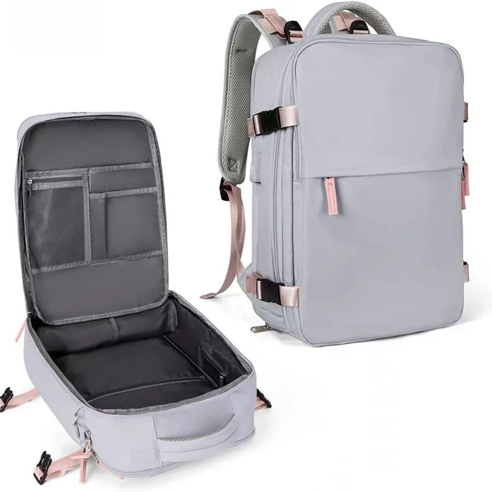 Sac À Dos De Voyage Avec Port USB Imperméable En Tissu