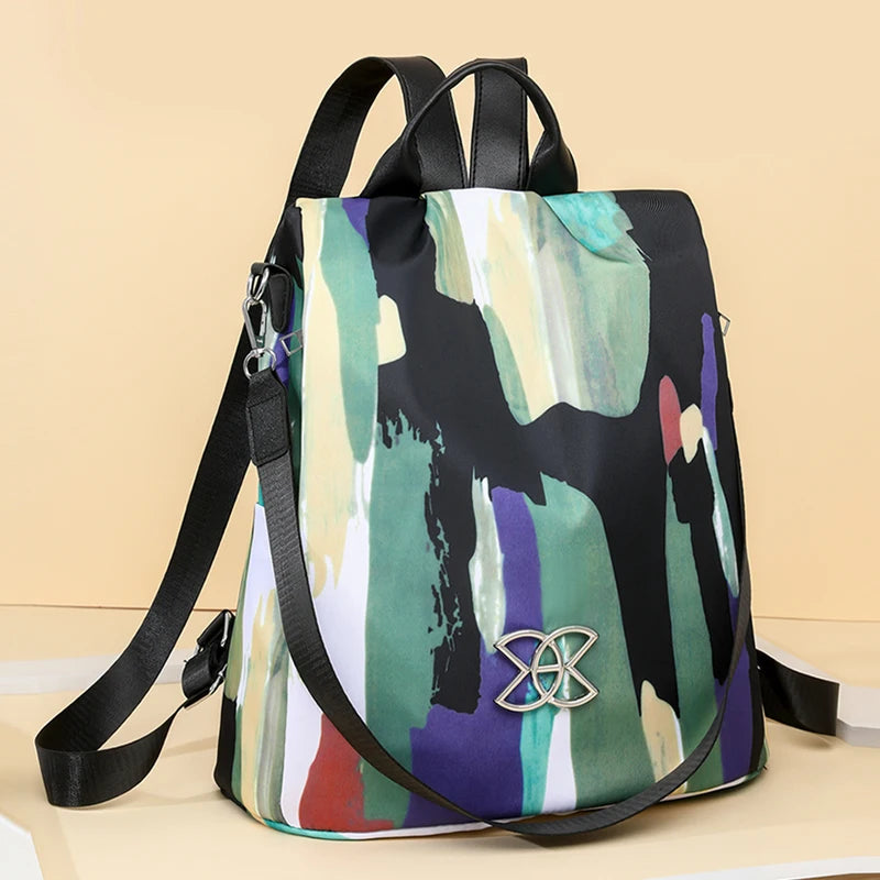 Sac À Dos Antivol Noir En Nylon