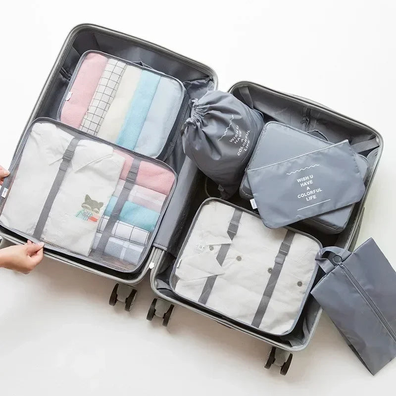 Pochette Voyage Ensemble De 7 Pièces Noir