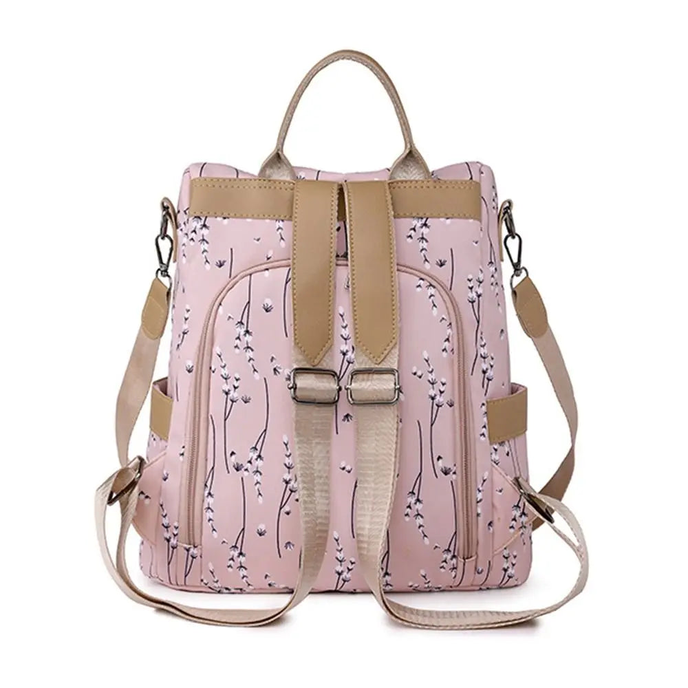 Sac À Dos Toutes Saisons Imprimé Floral En Tissu Oxford