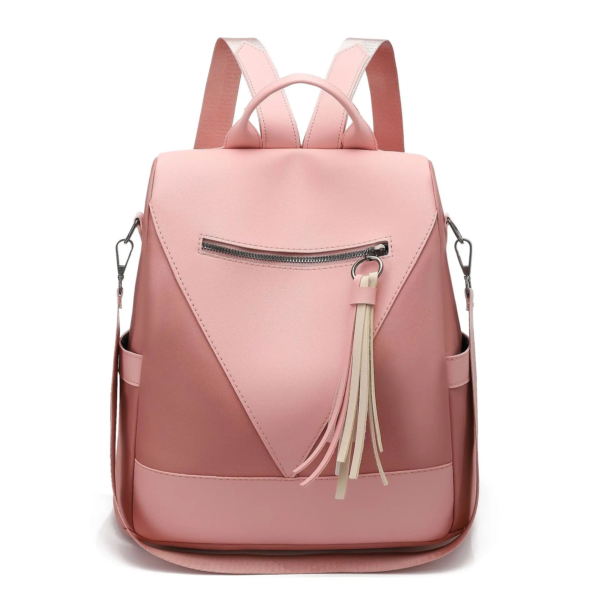 Sac À Dos Femme Ville Rose En Nylon