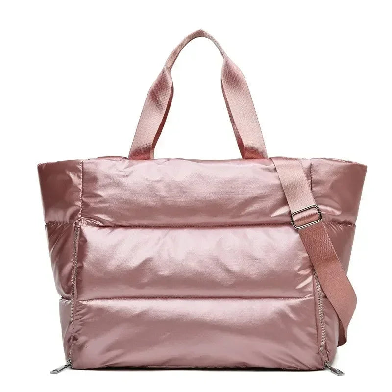 Sac de sport femme imperméable rose lilas avec compartiment humide et sec