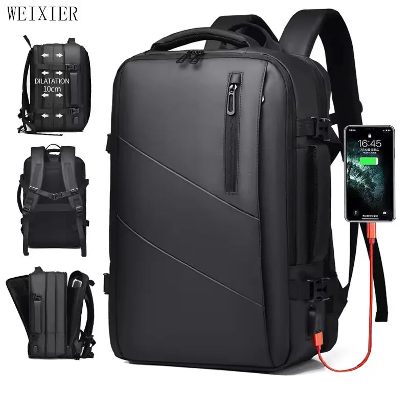 Sac À Dos Travail Homme Extensible Port USB Externe