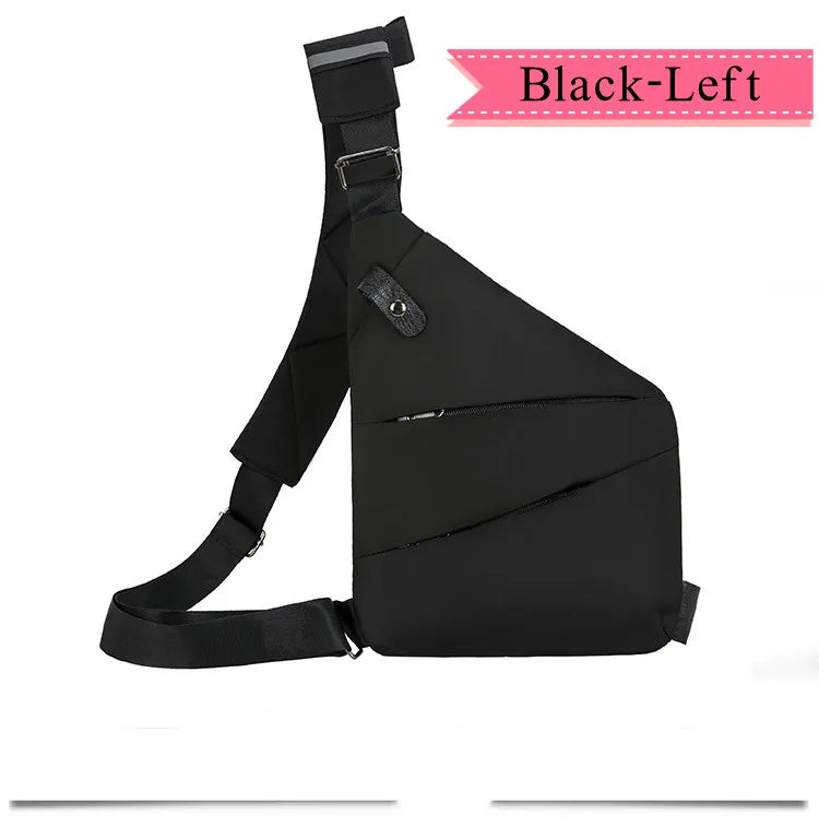 Sac poitrine homme imperméable en tissu Oxford à bandoulière croisée